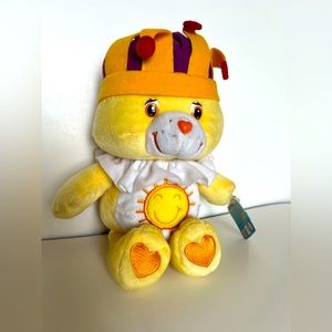 Care Bears King Funshine Bear 10” Vintage 2004 Special edition rare with tags.